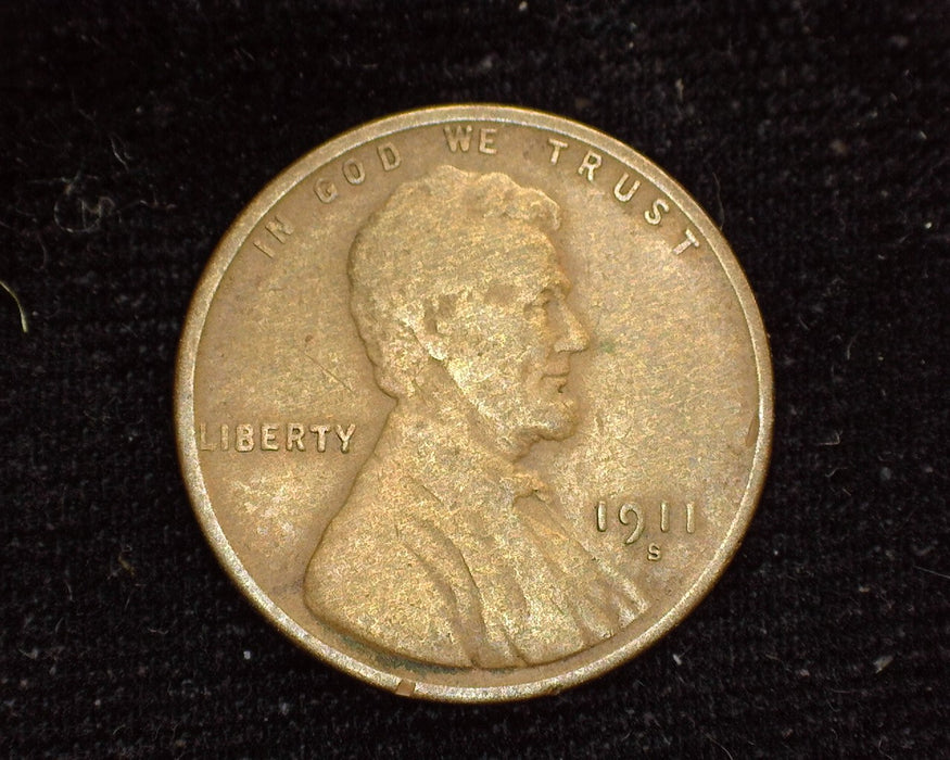 1911 S Lincoln Wheat Penny/Cent VG - US Coin