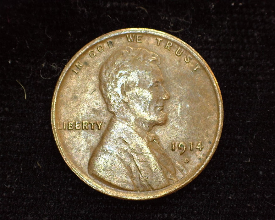 1914 D Lincoln Wheat Penny/Cent F/VF - US Coin