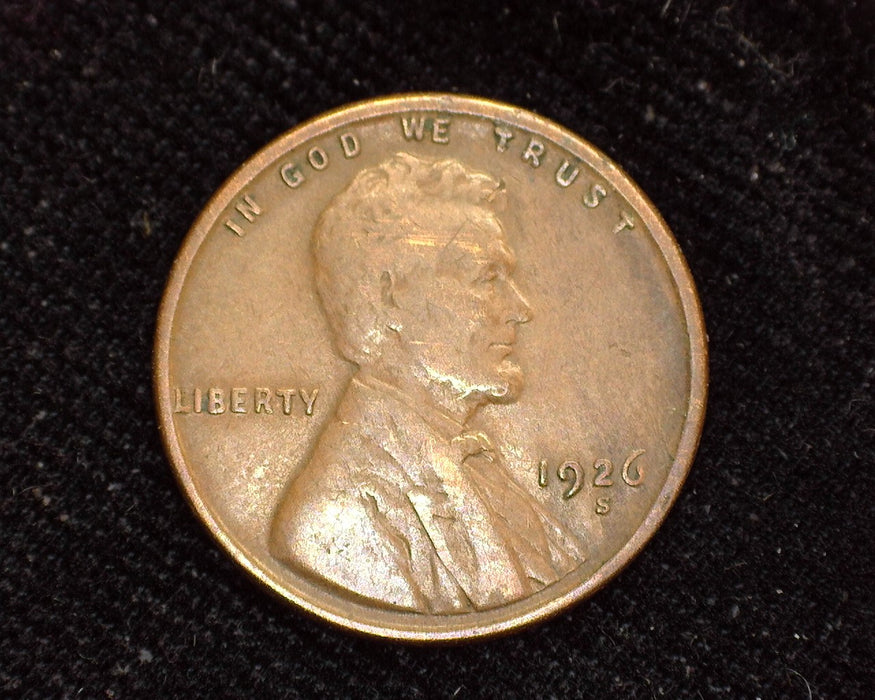 1926 S Lincoln Wheat Penny/Cent F - US Coin