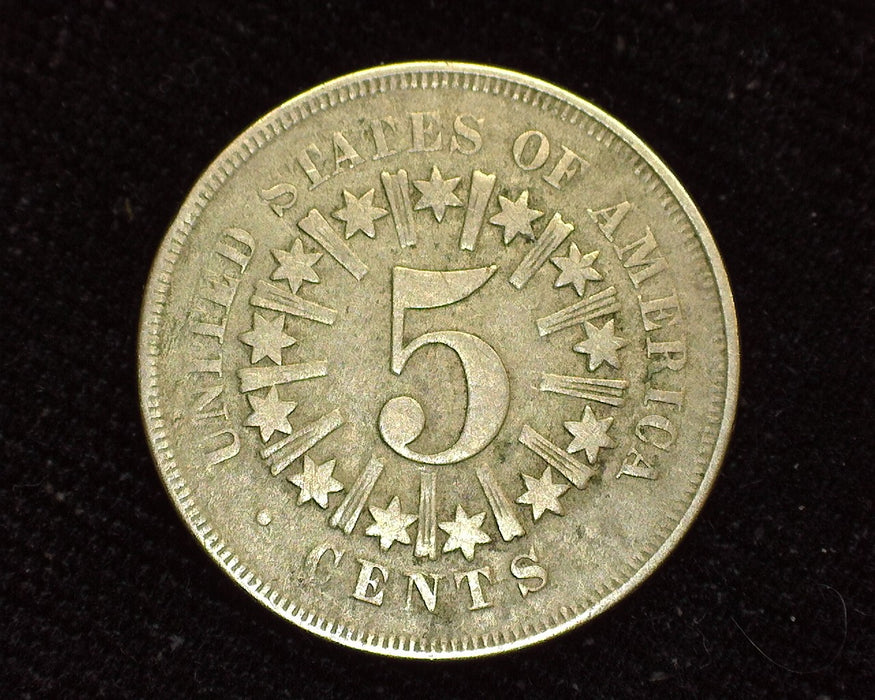 1866 Rays Shield Nickel VG - US Coin