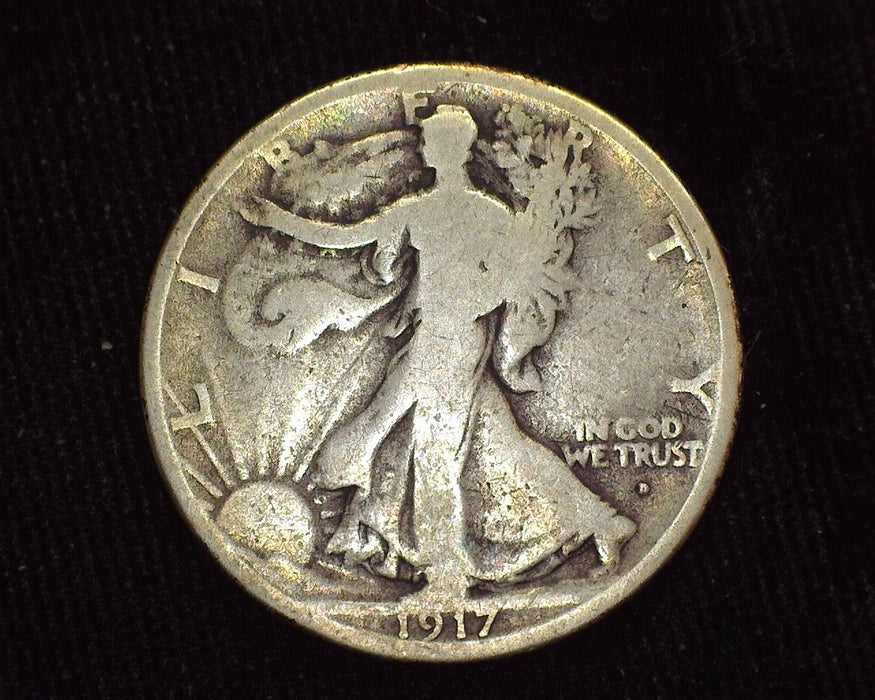 1917 D Obverse Liberty Walking Half Dollar G - US Coin