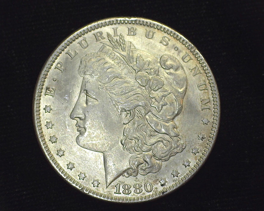 1880 Morgan Dollar AU Improperly cleaned - US Coin