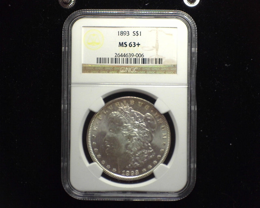 1893 Morgan Silver Dollar NGC MS 63+ - US Coin