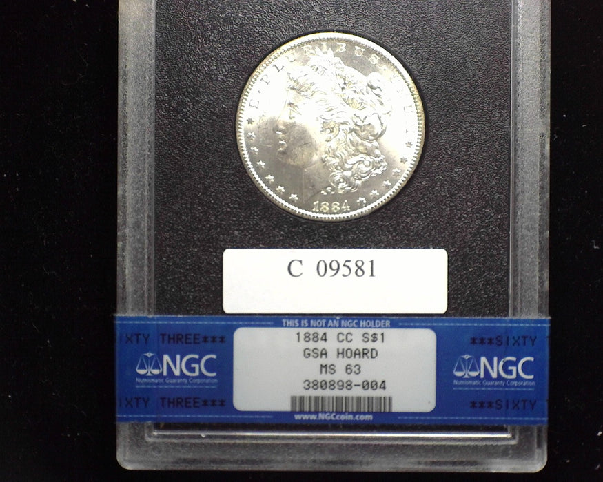 1884 CC GSA Hoard Morgan Dollar NGC MS 63 - US Coin