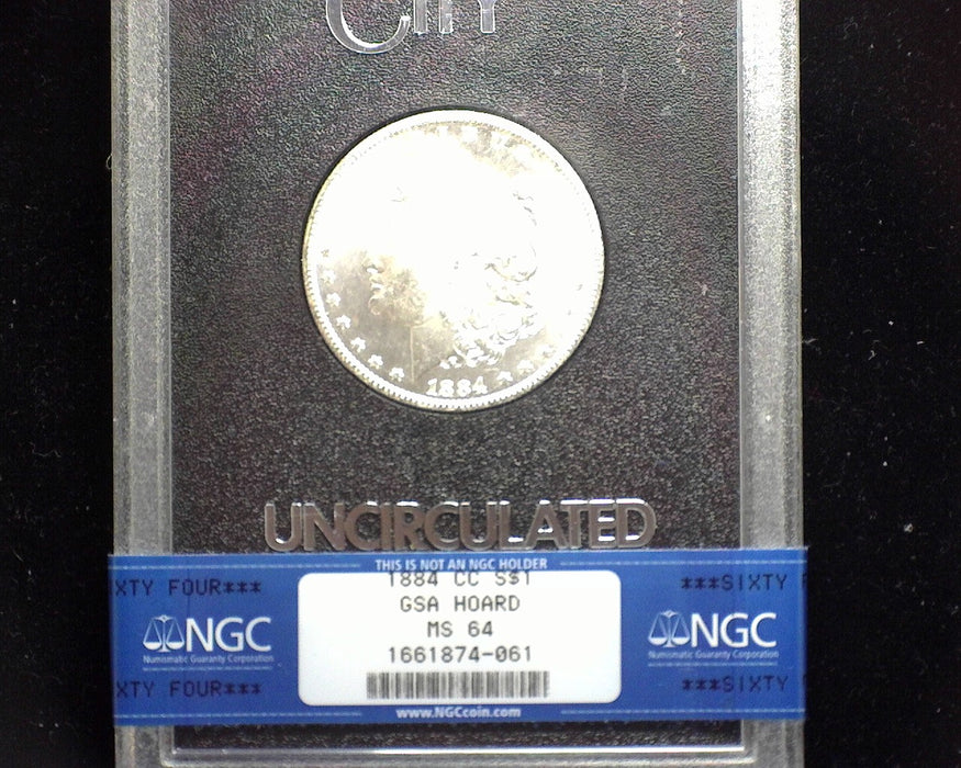 1884 CC GSA Hoard Morgan Dollar NGC MS 62 - US Coin