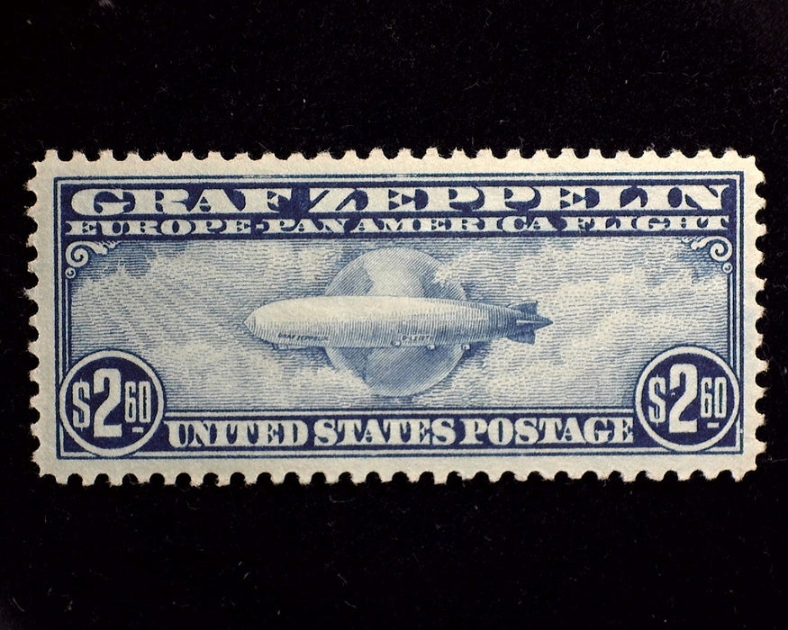 #C15 2.60 Dollar Zeppelin Choice well centered stamp with great color. XF LH US Stamp