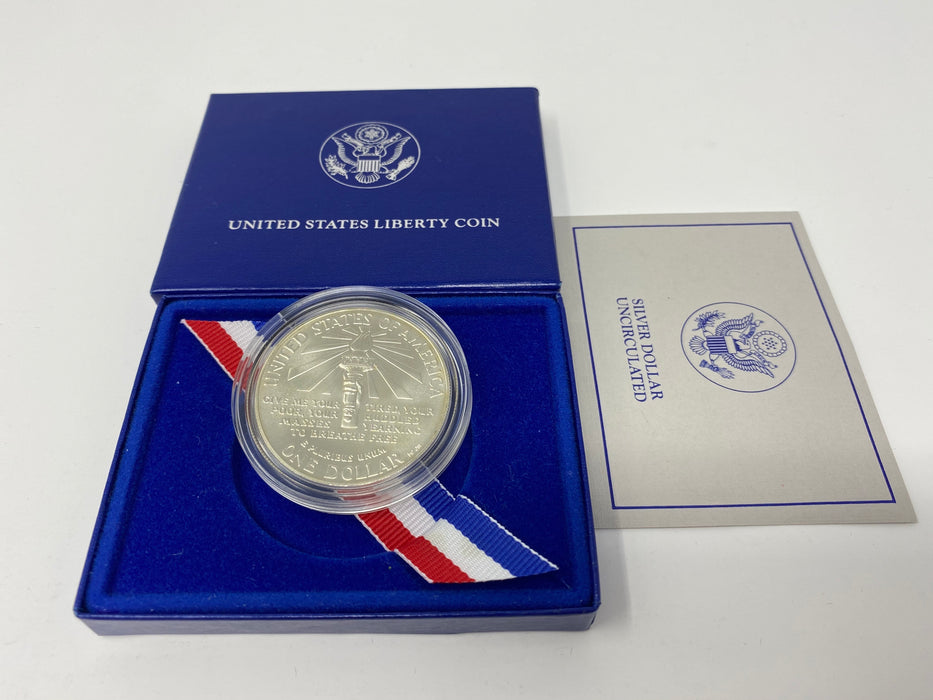 1986 P Statue of Liberty Uncirculated Silver Dollar - US Coin