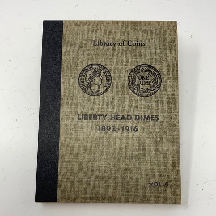 Library of Coins Vol 9 Liberty Head/Barber Dimes Coin Album-Used