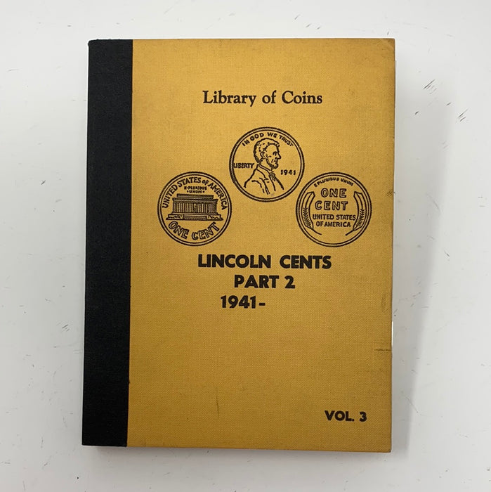 Library of Coins Vol 3 Lincoln Cents Part 2 Coin Album-Used