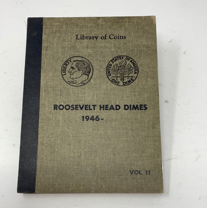 Library of Coins Vol 11 Roosevelt Head Dimes Coin Album-Used