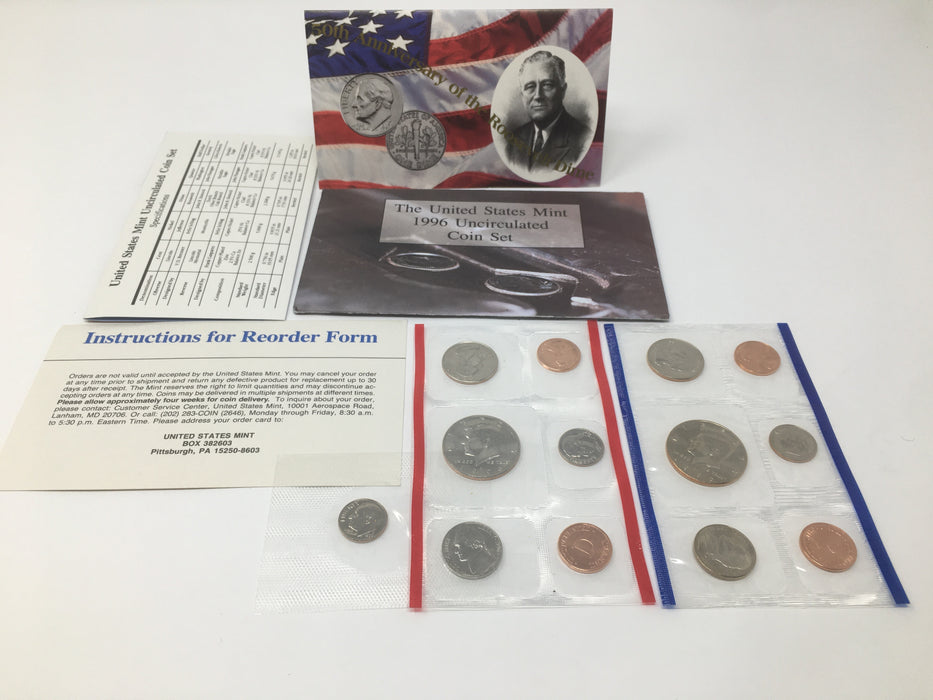 1996 P & D US Mint Uncirculated Coin Set