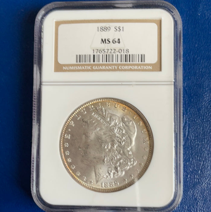 1889 Morgan Silver Dollar NGC MS-64 - US Coin