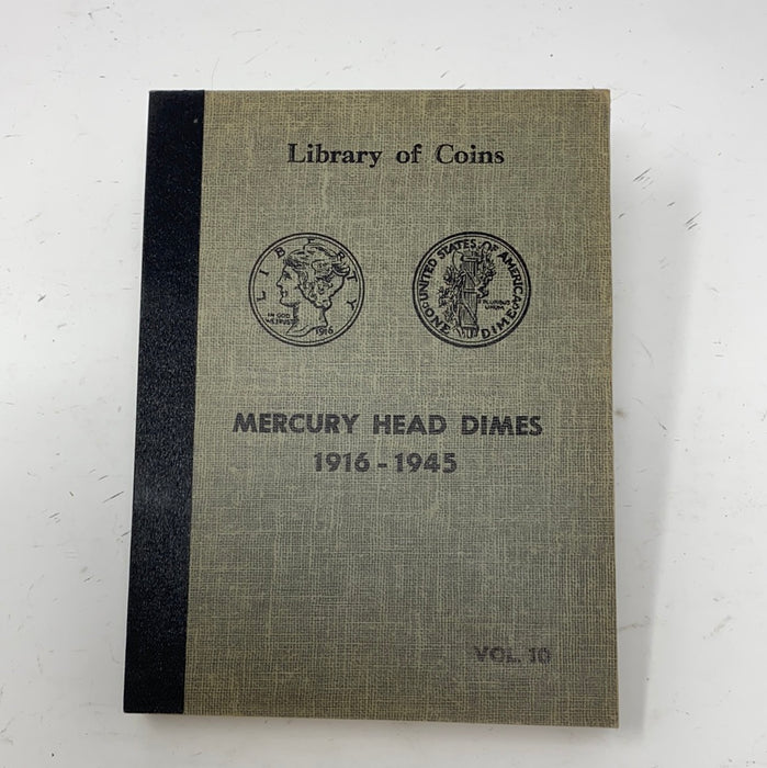 Library of Coins Vol 10 Mercury Head Dimes Coin Album-Used