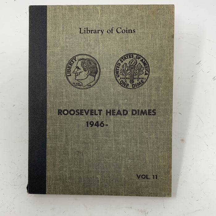 Library of Coins Vol 11 Roosevelt Head Dimes Coin Album-Used