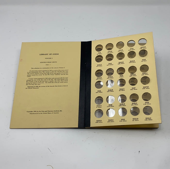 Library of Coins Vol 3 Lincoln Cents Part 2 Coin Album-Used