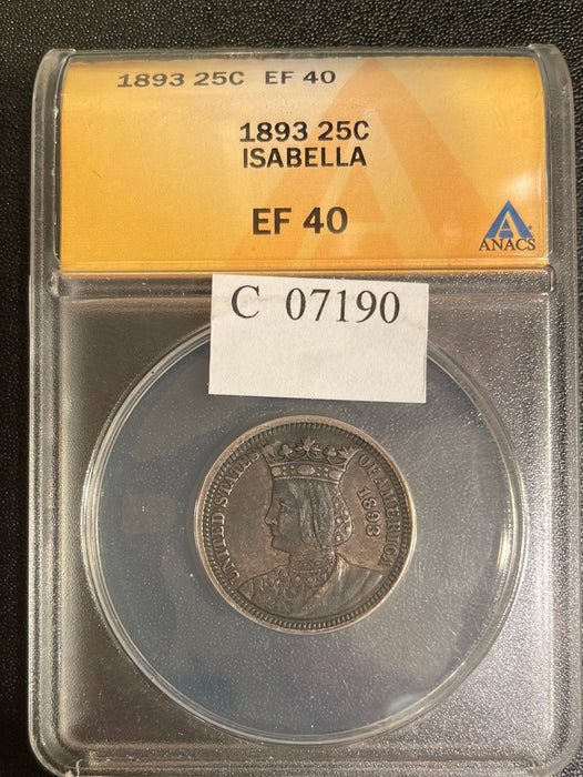 1893 Isabella Commemorative ANACS EF 40 - US Coin