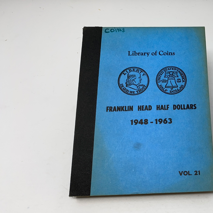 Library of Coins Vol 21 Franklin Half Dollars Coin Album-Used