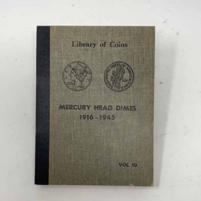 Library of Coins Vol 10 Mercury Head Dimes Coin Album-Used