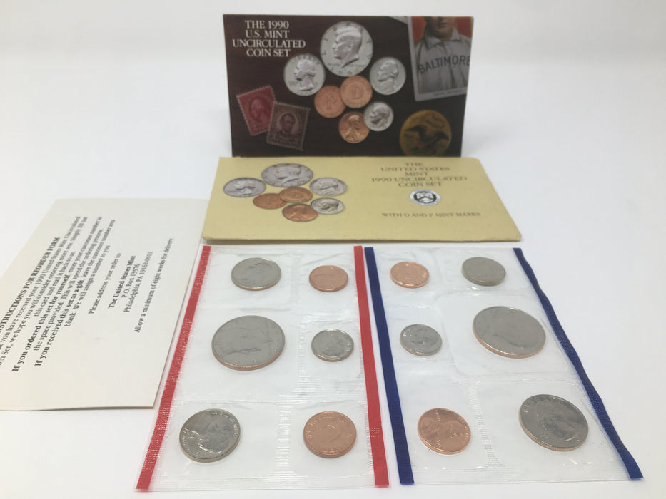 1990 P & D US Mint Uncirculated Coin Set