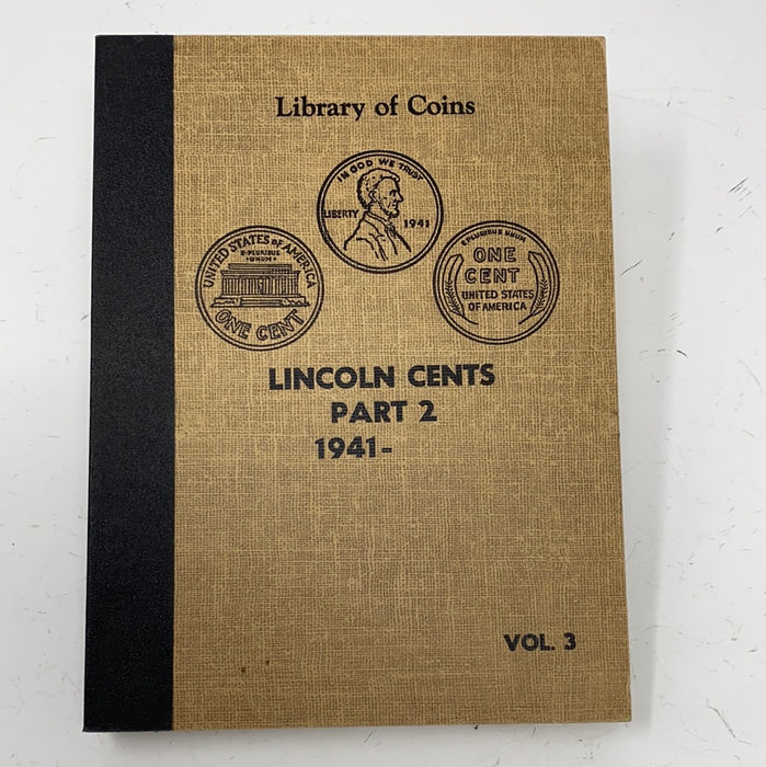 Library of Coins Vol 3 Lincoln Cents Part 2 Coin Album-Used