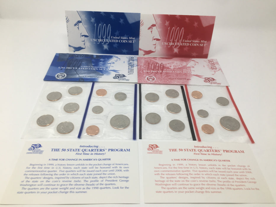 1999 P & D US Mint Uncirculated Coin Set