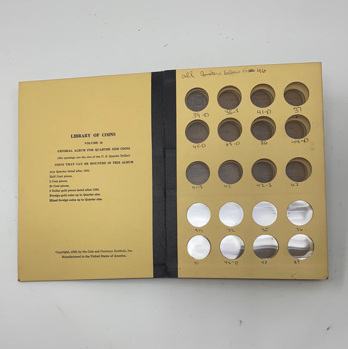 Library of Coins Vol 14 General Quarters Coin Album-Used