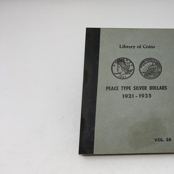 Library of Coins Vol 26 Peace Silver Dollars Coin Album-Used