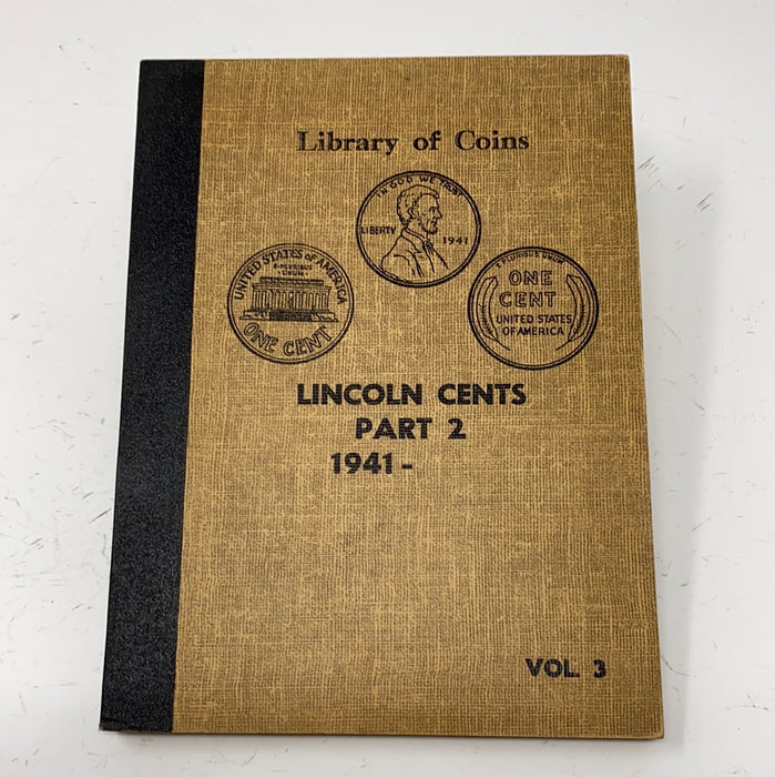 Library of Coins Vol 3 Lincoln Cents Part 2 Coin Album-Used