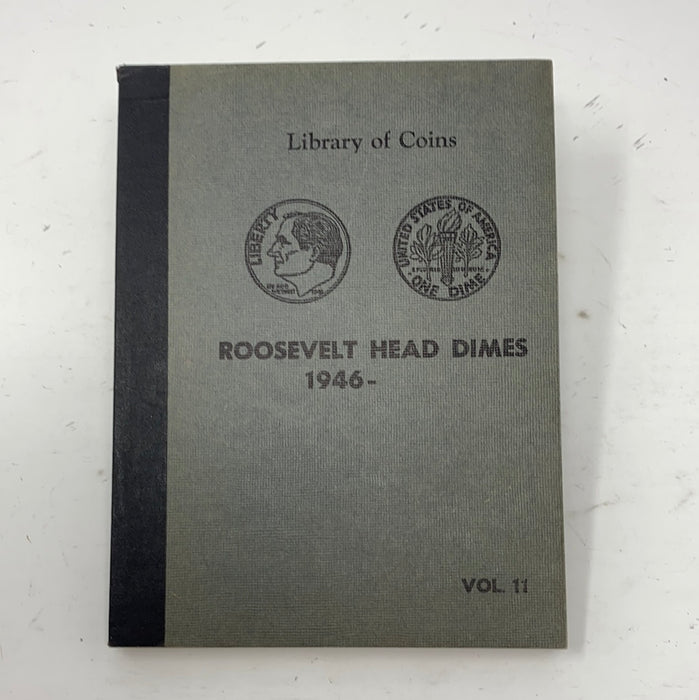 Library of Coins Vol 11 Roosevelt Head Dimes Coin Album-Used