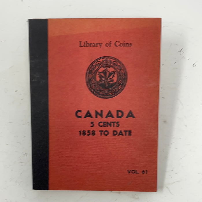 Library of Coins Vol 61 Canada 5 Cents Coin Album-Used