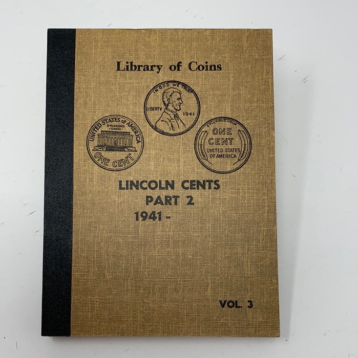 Library of Coins Vol 3 Lincoln Cents Part 2 Coin Album-Used