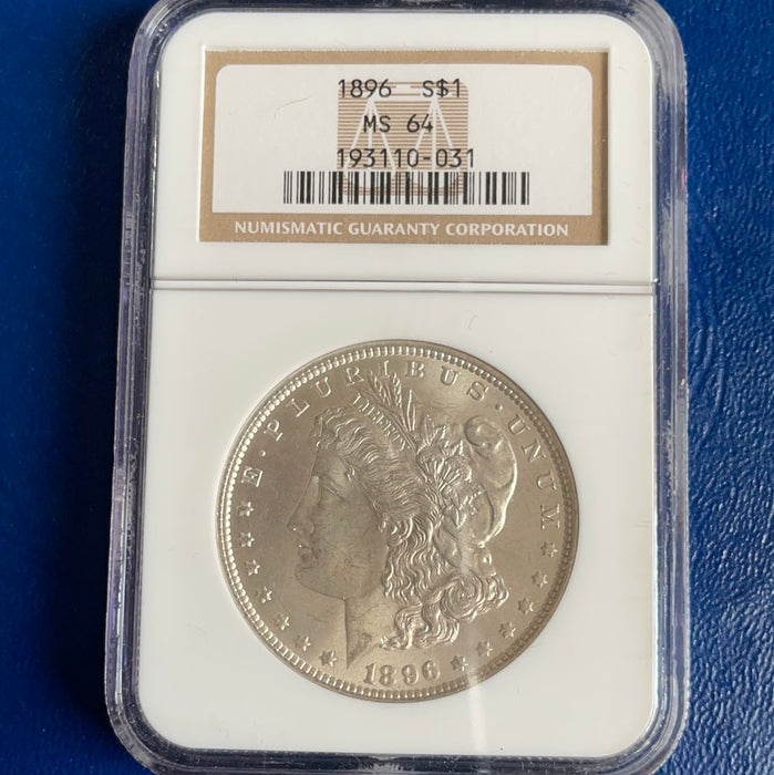 1896 Morgan Silver Dollar NGC MS-64 - US Coin