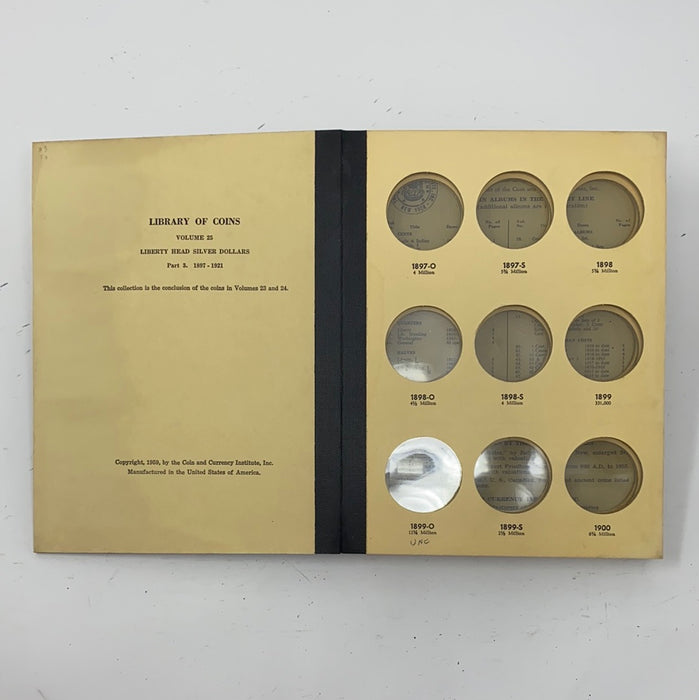 Library of Coins Vol 25 Morgan Silver Dollars Part 3 Coin Album-Used