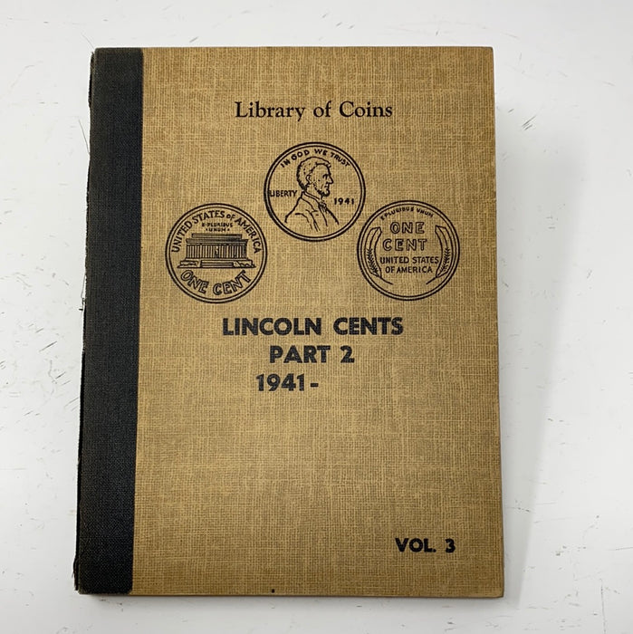 Library of Coins Vol 3 Lincoln Cents Part 2 Coin Album-Used