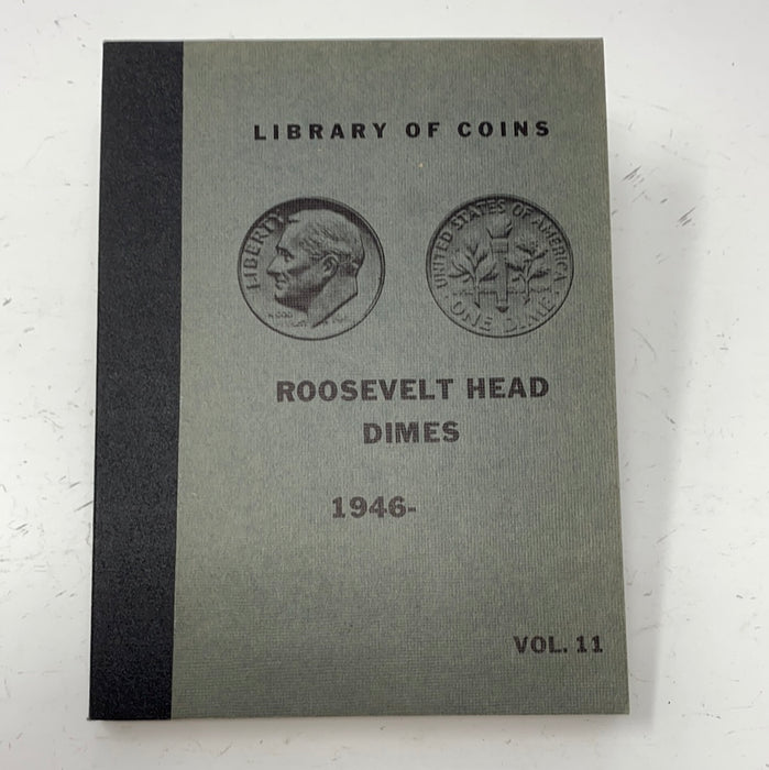 Library of Coins Vol 11 Roosevelt Head Dimes Coin Album-Used