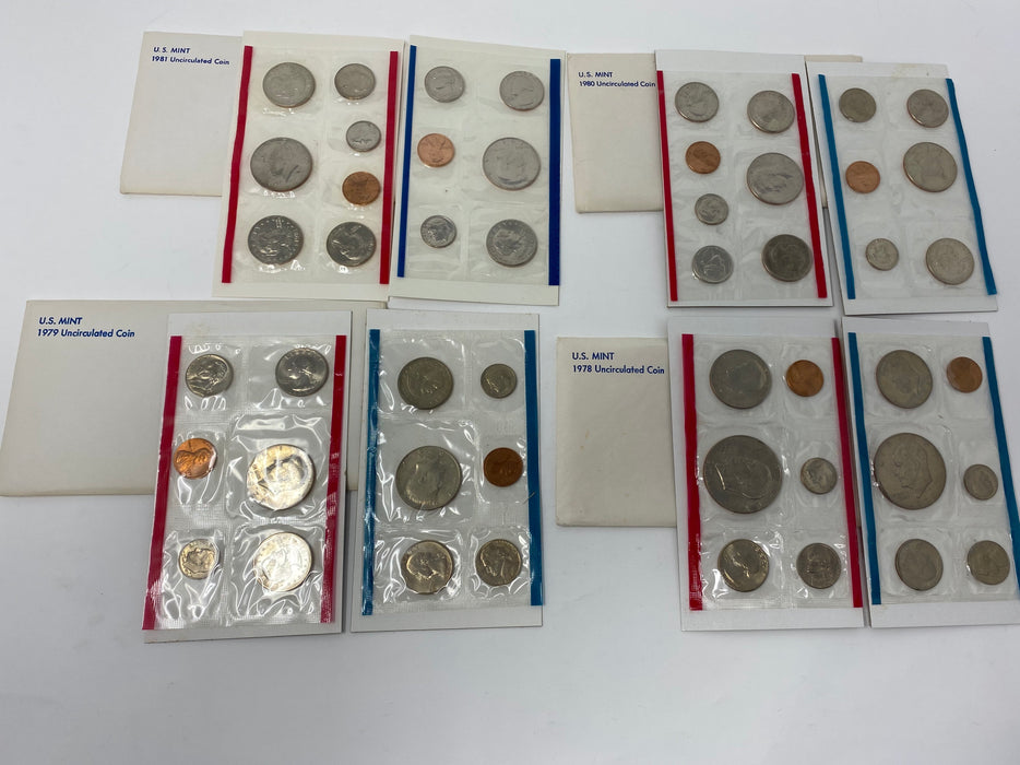 1970 - 1981 P & D US Mint Uncirculated Coin Set of 12