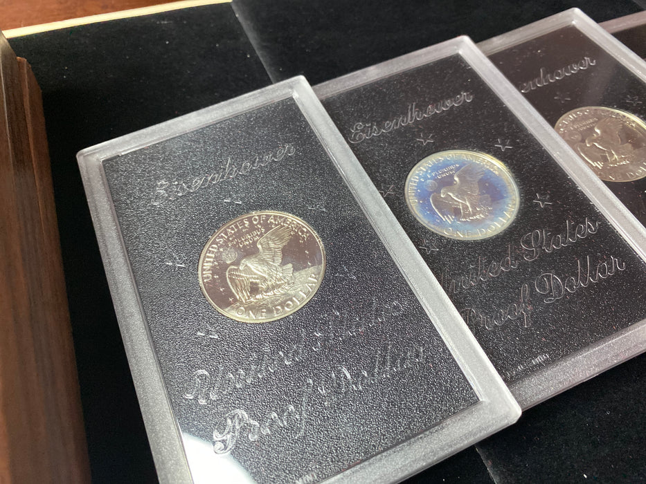 1971 1972 1973 1974 S Eisenhower 40% Silver Proof Set w/Boxes