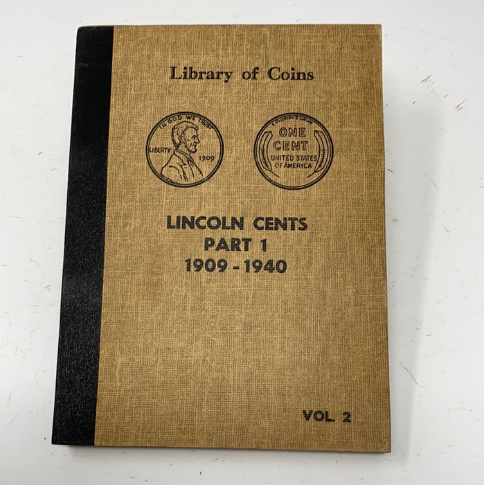 Library of Coins Vol 2 Lincoln Cents Part 1 Coin Album-Used