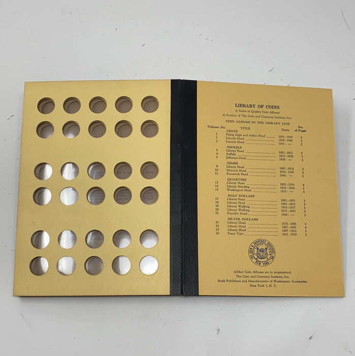 Library of Coins Vol 9 Liberty Head/Barber Dimes Coin Album-Used