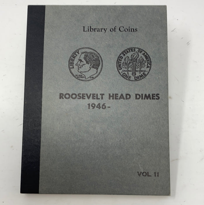 Library of Coins Vol 11 Roosevelt Head Dimes Coin Album-Used