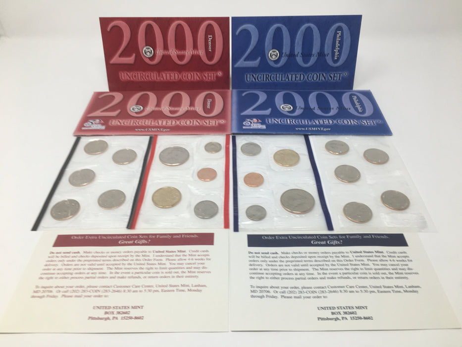 2000 P & D US Mint Uncirculated Coin Set