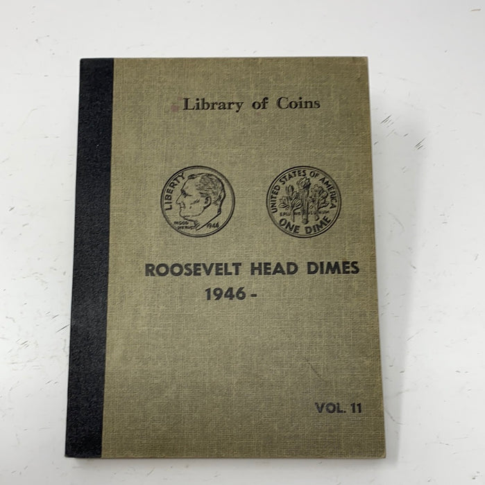 Library of Coins Vol 11 Roosevelt Head Dimes Coin Album-Used