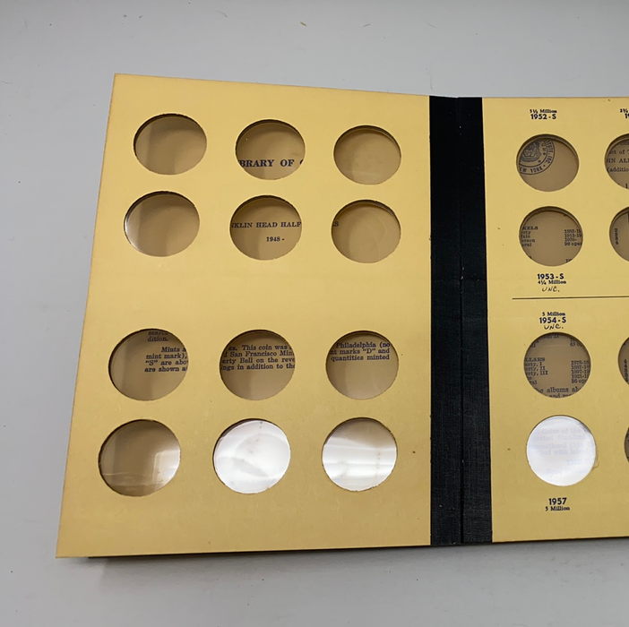 Library of Coins Vol 21 Franklin Half Dollars Coin Album-Used