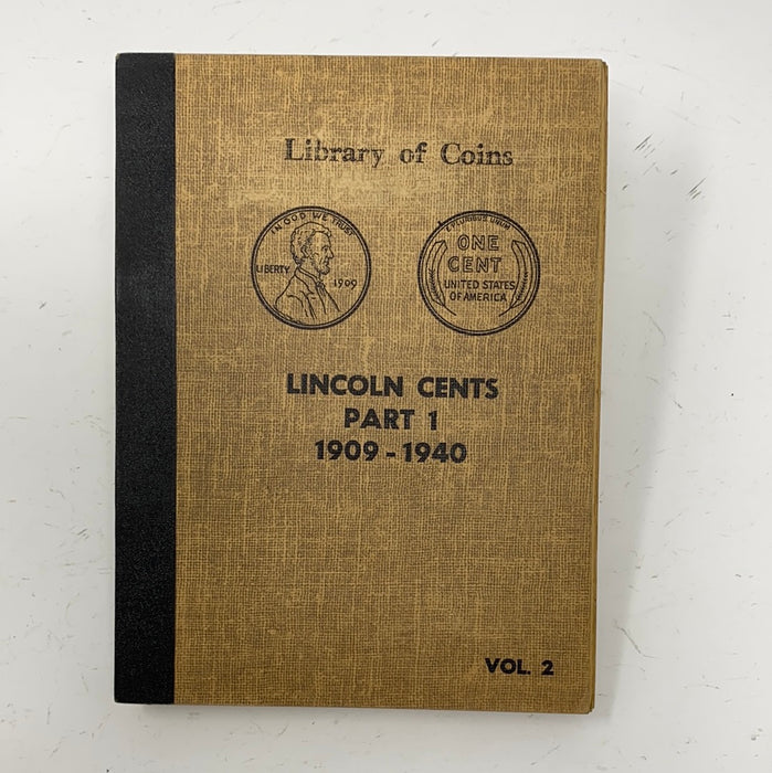 Library of Coins Vol 2 Lincoln Cents Part 1 Coin Album-Used