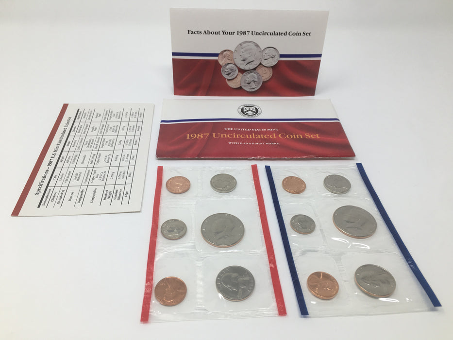 1987 P & D US Mint Uncirculated Coin Set