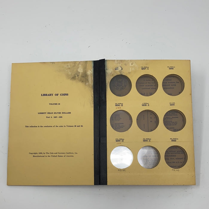 Library of Coins Vol 25 Morgan Silver Dollars Part 3 Coin Album-Used