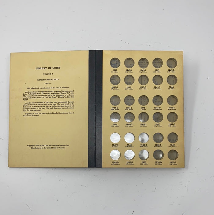 Library of Coins Vol 3 Lincoln Cents Part 2 Coin Album-Used