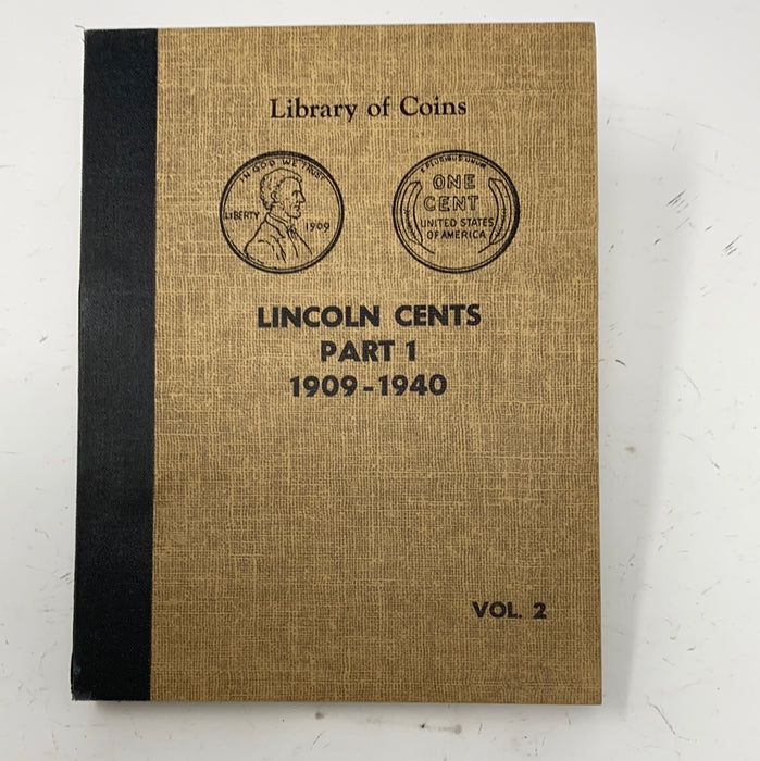 Library of Coins Vol 2 Lincoln Cents Part 1 Coin Album-Used