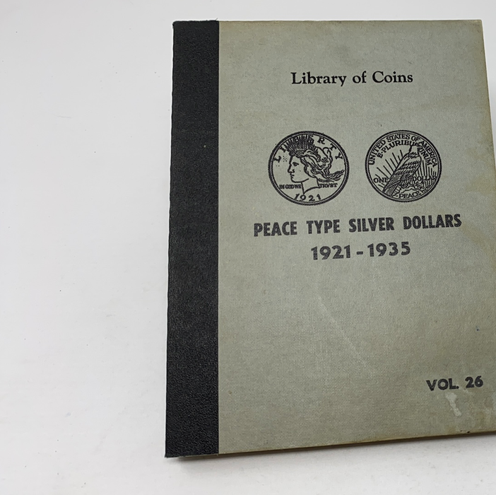 Library of Coins Vol 26 Peace Silver Dollars Coin Album-Used