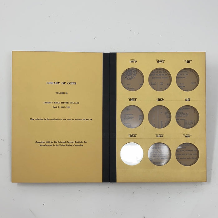 Library of Coins Vol 25 Morgan Silver Dollars Part 3 Coin Album-Used